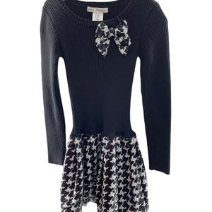 Max Studio Girls Holiday Ribbed Sequin Dress Small 7/8